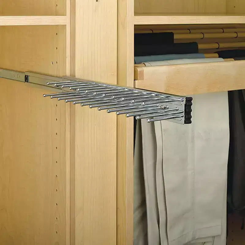Support de rangement coulissant latéral 14" pour cravates et ceintures