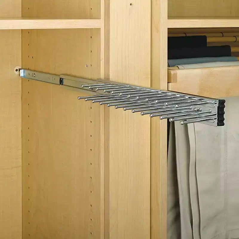 Support de rangement coulissant latéral 14" pour cravates et ceintures