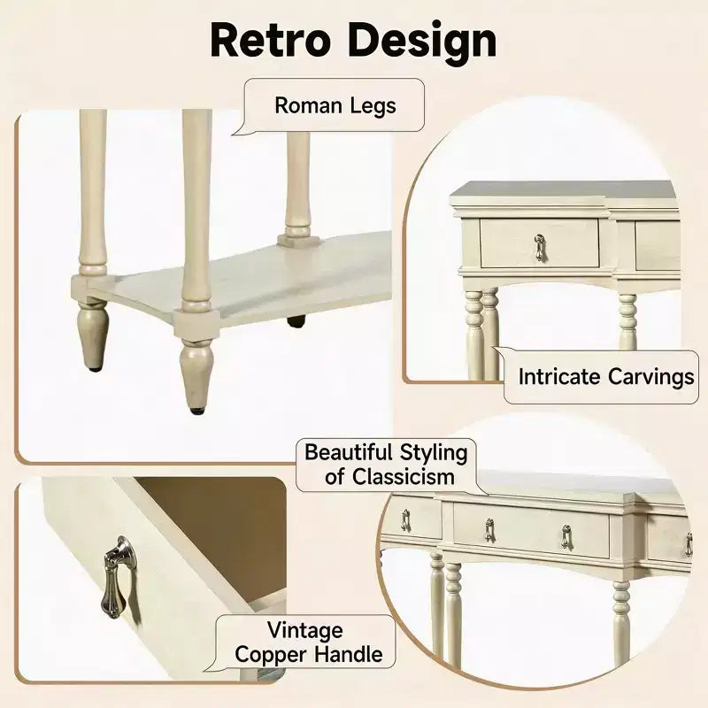 Console traditionnelle – Table de couloir d'entrée