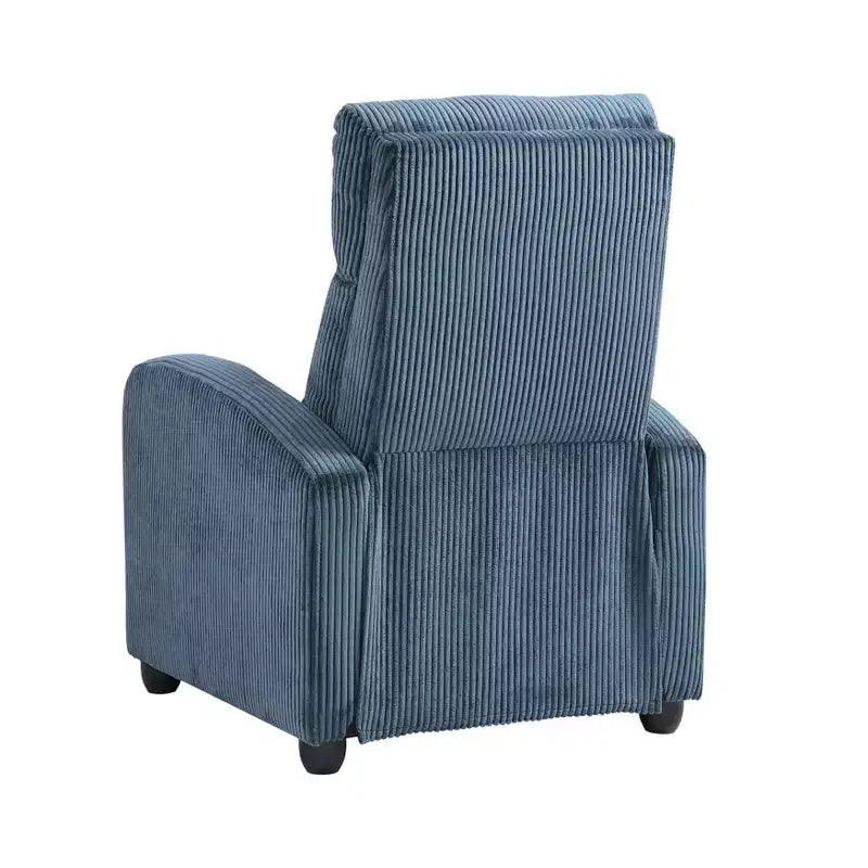 Fauteuil inclinable contemporain en velours côtelé avec dossier poussoir