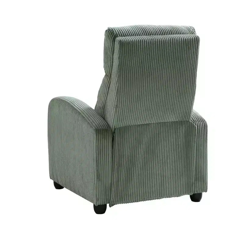 Fauteuil inclinable contemporain en velours côtelé avec dossier poussoir