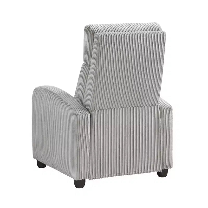 Fauteuil inclinable contemporain en velours côtelé avec dossier poussoir